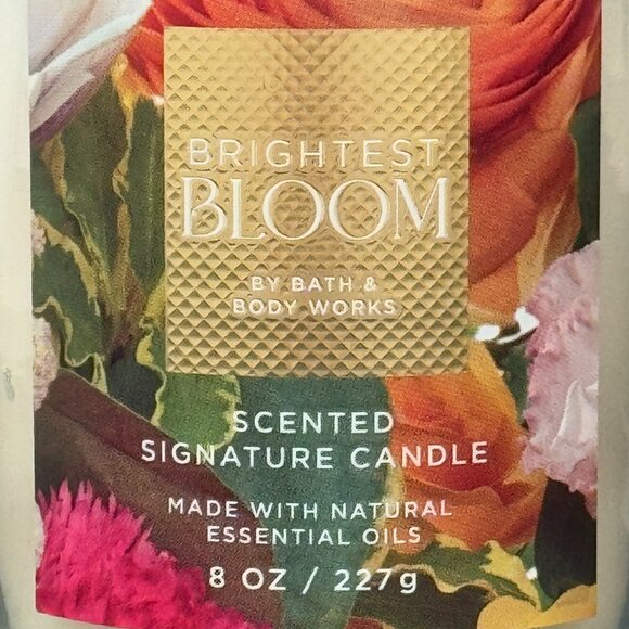 BBW Brightest Bloom Bath & Body Works Single Wick Candle - Picture 3 of 10